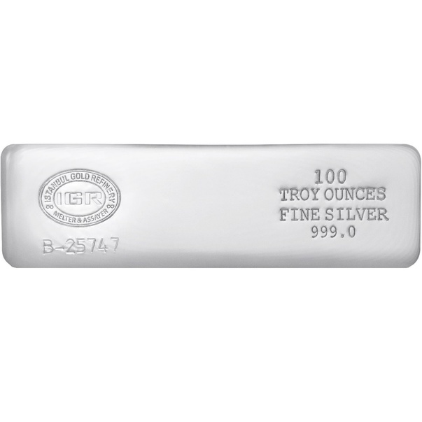 100 ounce silver bar IGR